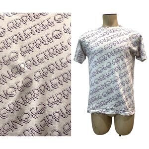 GRN Vintage Y2K GRN APPLE Spellout T shirt | White Purple | Mens M
